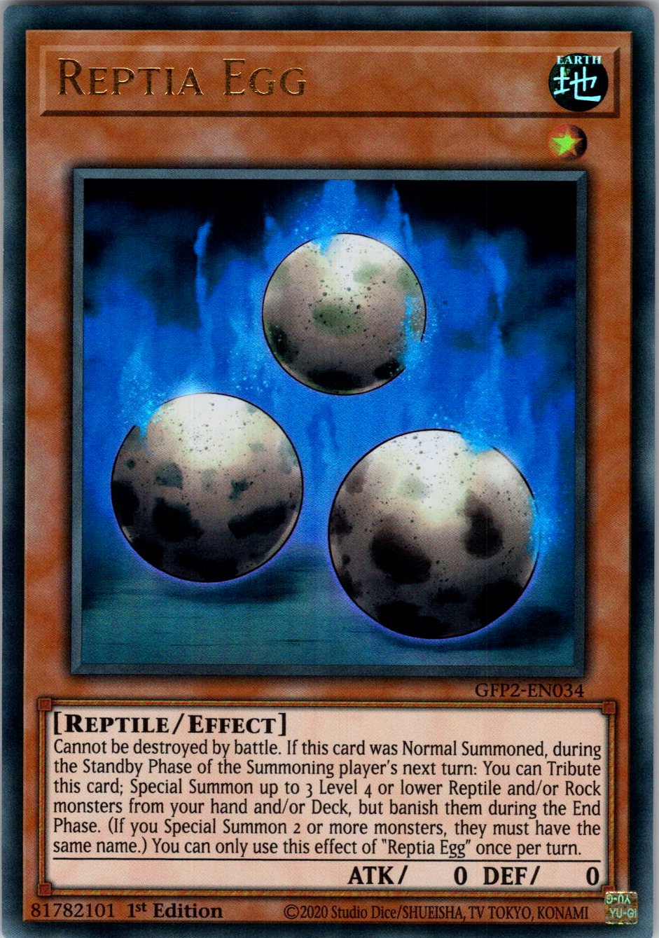 Reptia Egg 1st Edition Ultra Rare Ghosts From the Past: The 2nd Haunting GFP2-EN034 NM
