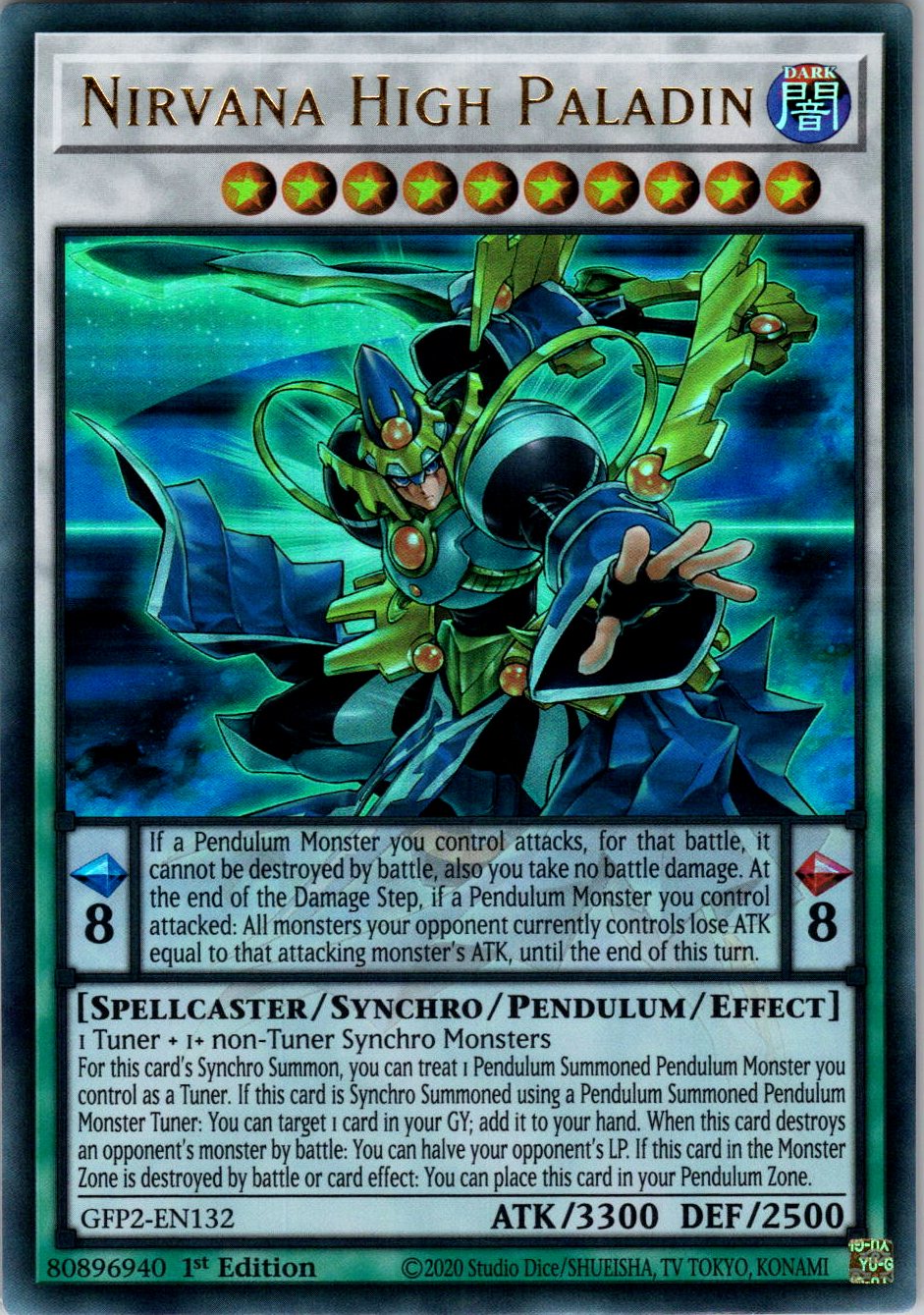 Nirvana High Paladin 1st Edition Ultra Rare Ghosts From the Past: The 2nd Haunting GFP2-EN132 NM