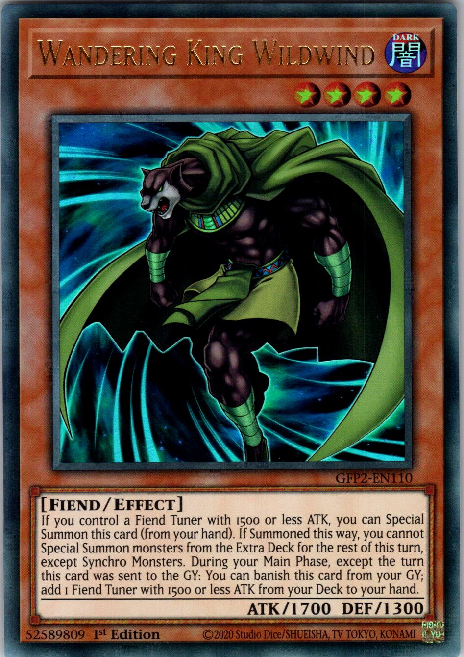 Wandering King Wildwind 1st Edition Ultra Rare Ghosts From the Past: The 2nd Haunting GFP2-EN110 NM