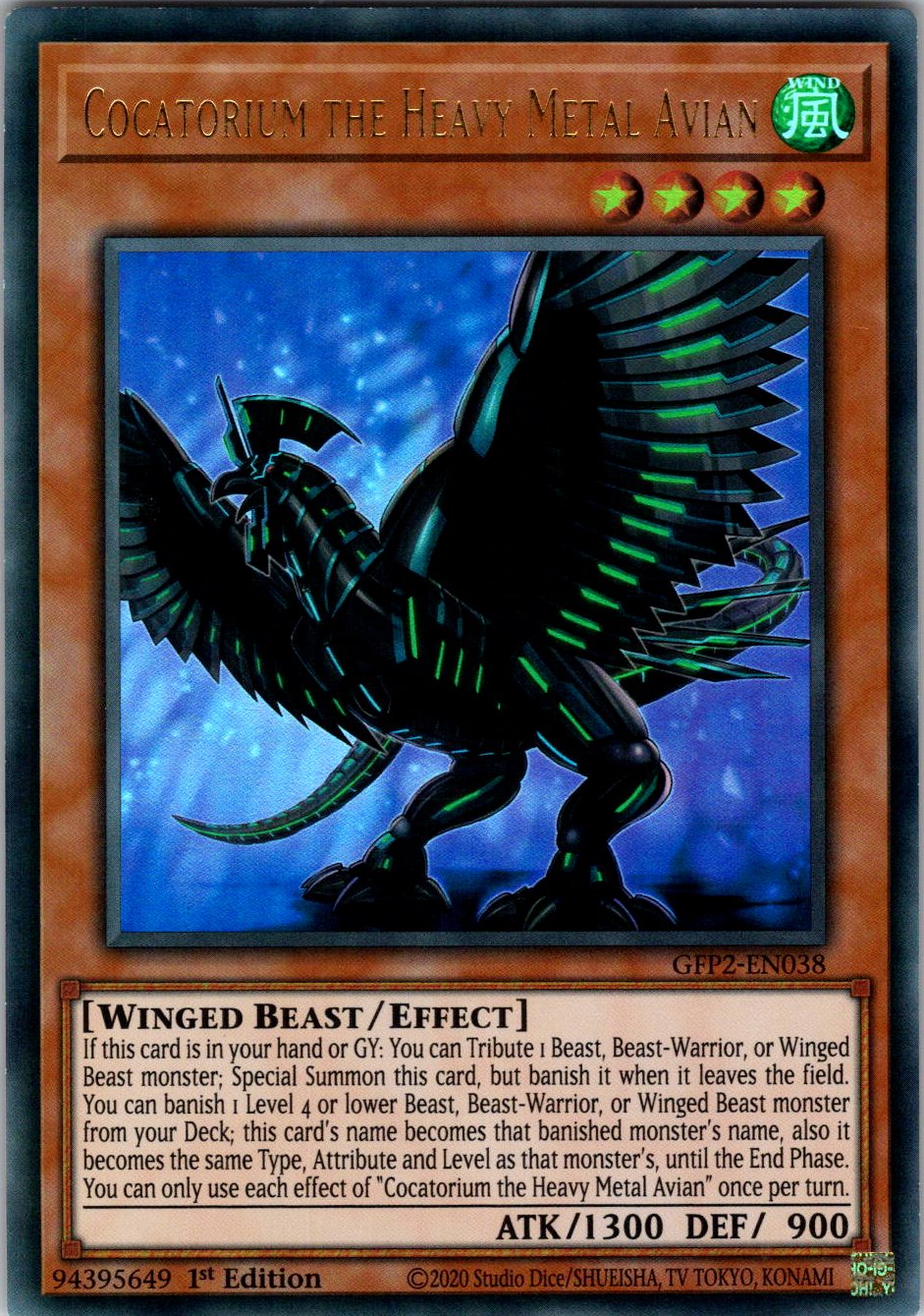 Cocatorium the Heavy Metal Avian 1st Edition Ultra Rare Ghosts From the Past: The 2nd Haunting GFP2-EN038 NM