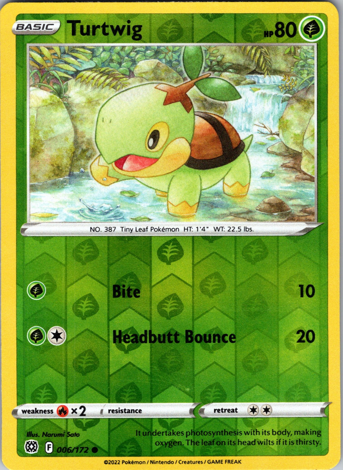 Turtwig | 006/172 | SWSH09: Brilliant Stars | Reverse Holofoil