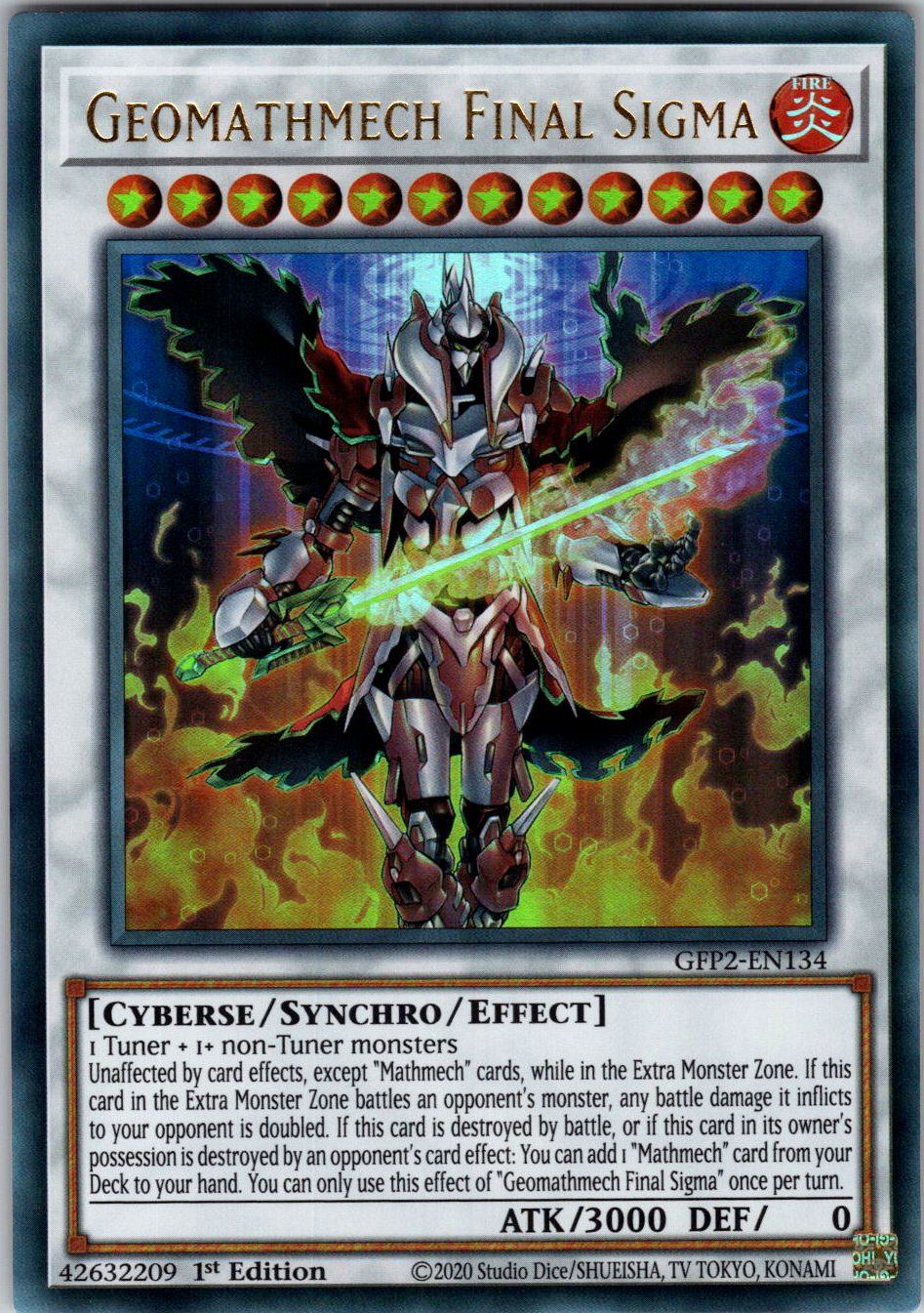Geomathmech Final Sigma 1st Edition Ultra Rare Ghosts From the Past: The 2nd Haunting GFP2-EN134 NM