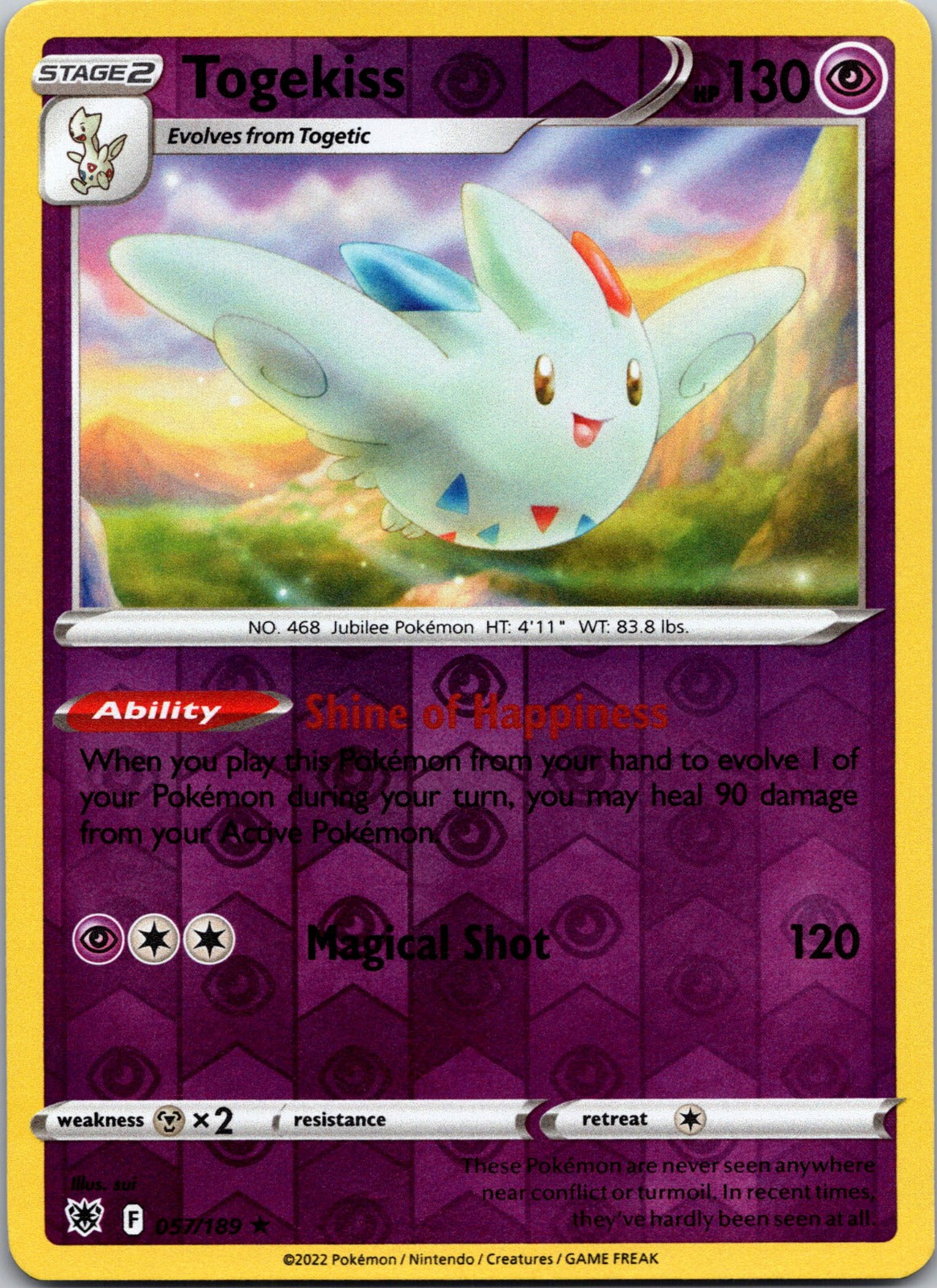 Togekiss | 057/189 | SWSH10: Astral Radiance | Reverse Holofoil