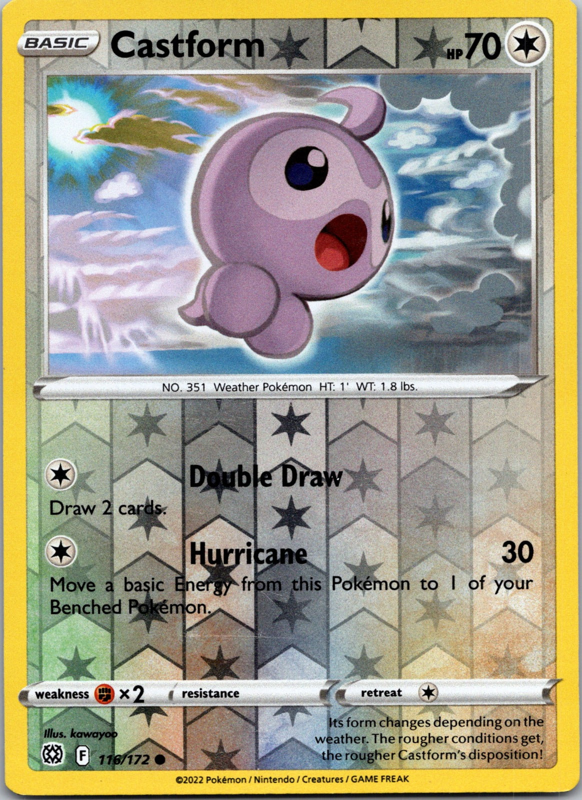 Castform | 116/172 | SWSH09: Brilliant Stars | Reverse Holofoil