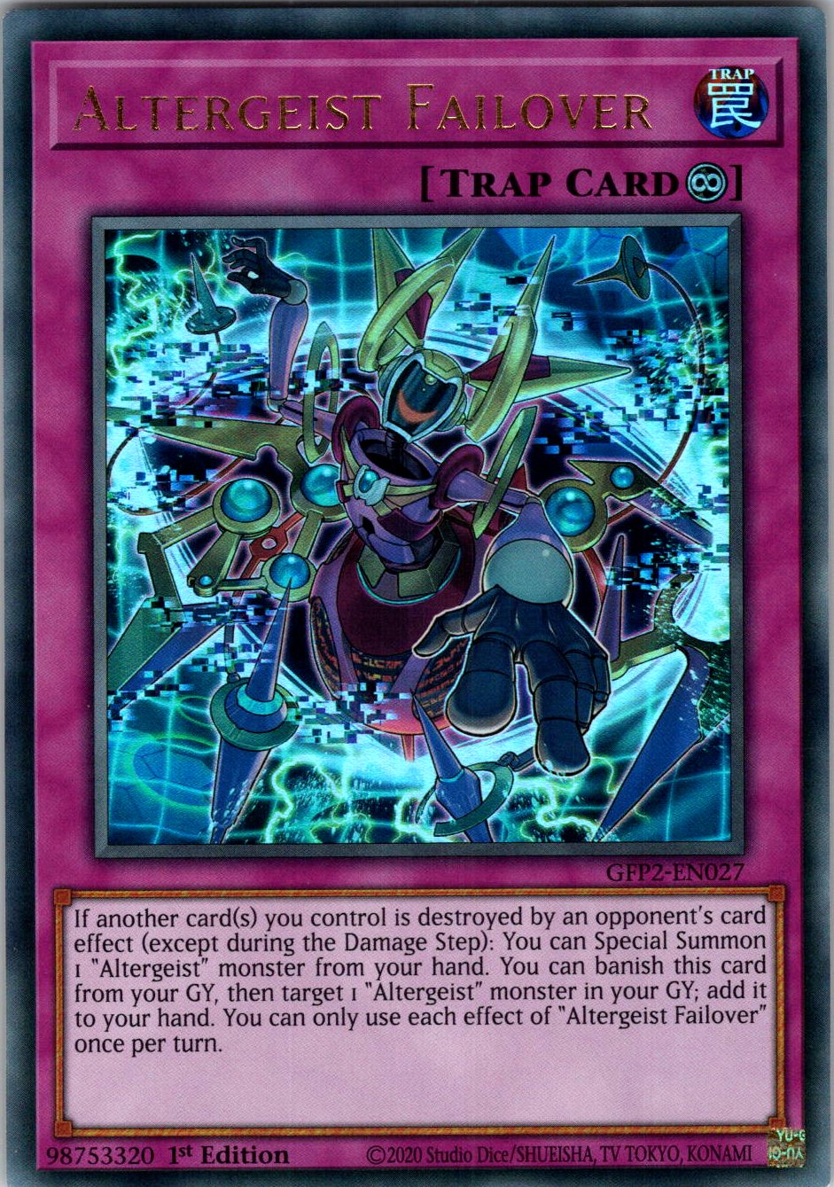Altergeist Failover 1st Edition Ultra Rare Ghosts From the Past: The 2nd Haunting GFP2-EN027 NM