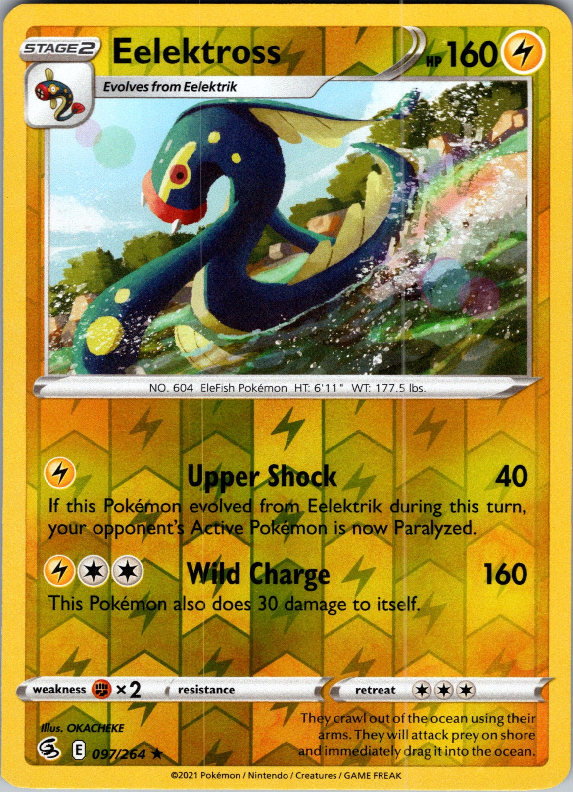 Eelektross | 097/264 | SWSH08: Fusion Strike | Reverse Holofoil