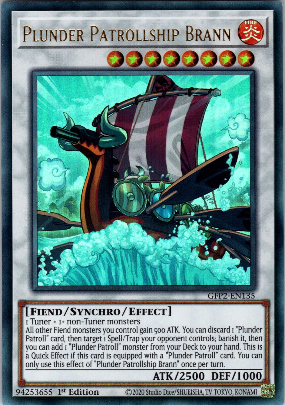 Plunder Patrollship Brann 1st Edition Ultra Rare Ghosts From the Past: The 2nd Haunting GFP2-EN135 NM