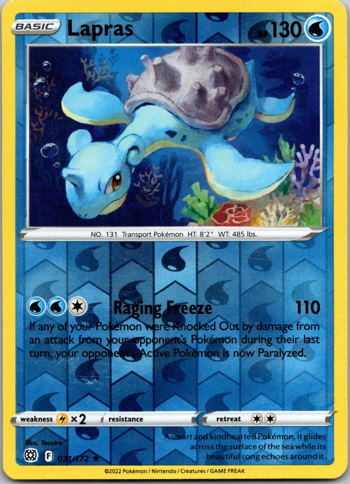 Lapras | 031/172 | SWSH09: Brilliant Stars | Reverse Holofoil
