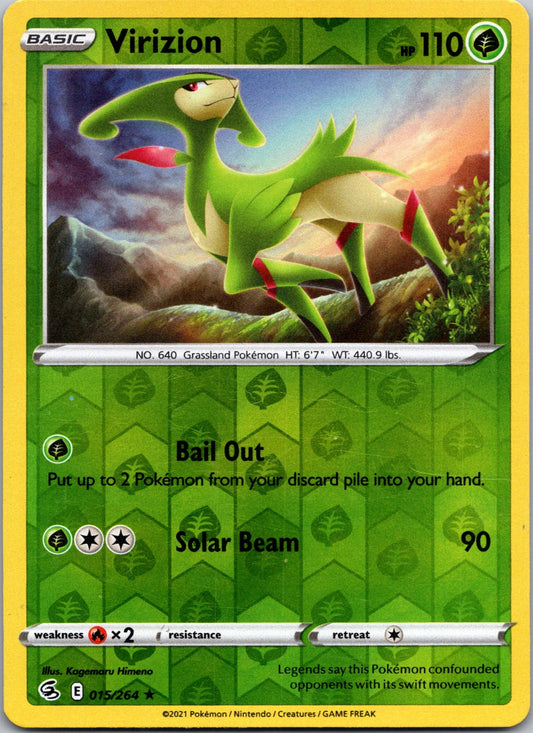 Virizion | 015/264 | SWSH08: Fusion Strike | Reverse Holofoil