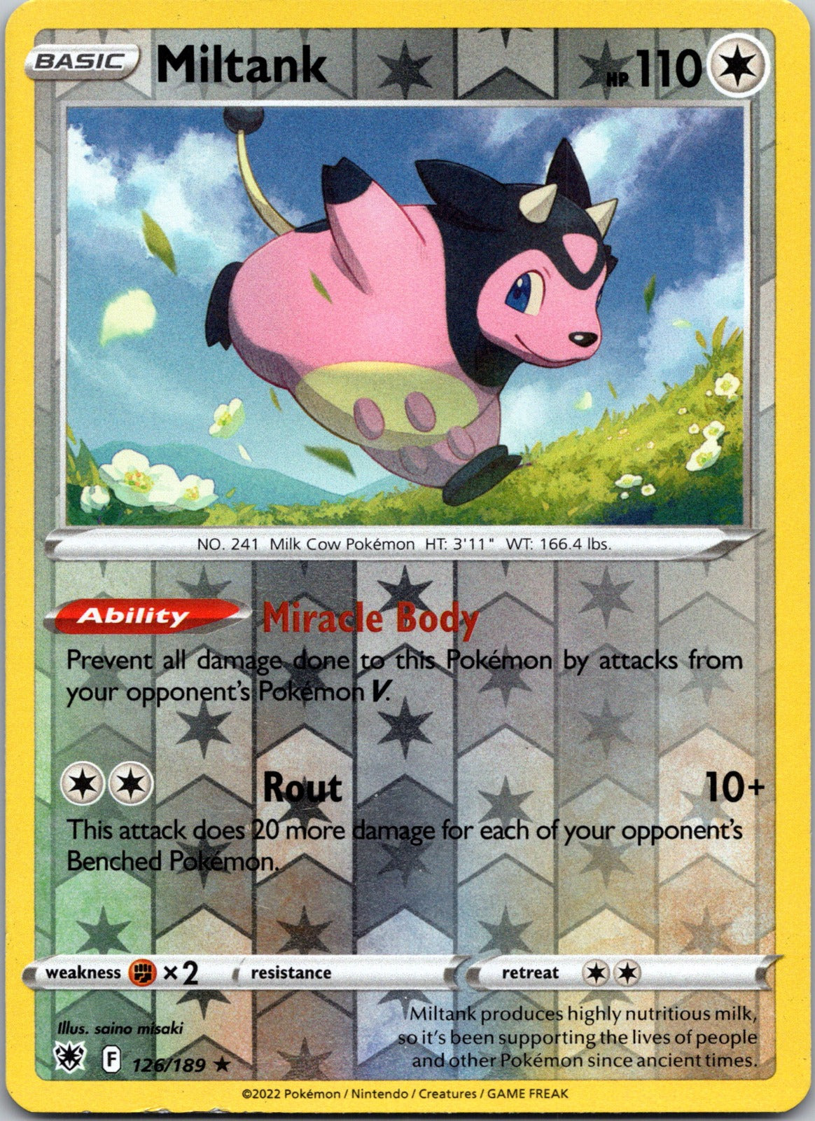 Miltank | 126/189 | SWSH10: Astral Radiance | Reverse Holofoil