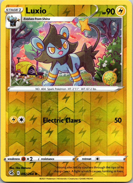 Luxio | 092/264 | SWSH08: Fusion Strike | Reverse Holofoil
