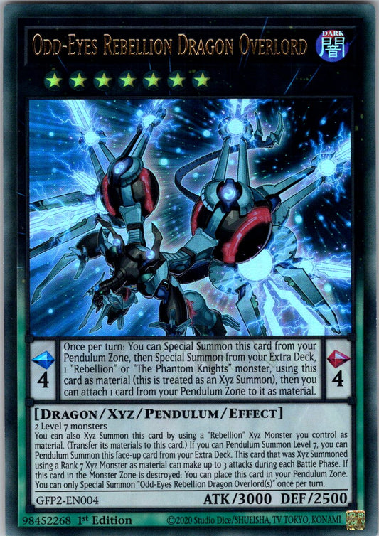 Odd-Eyes Rebellion Dragon Overlord 1st Edition Ultra Rare Ghosts From the Past: The 2nd Haunting GFP2-EN004 NM