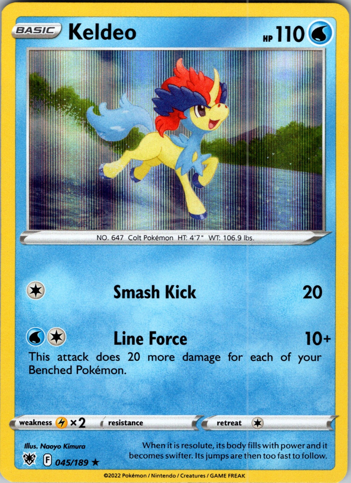 Keldeo | 045/189 | SWSH10: Astral Radiance | Holofoil