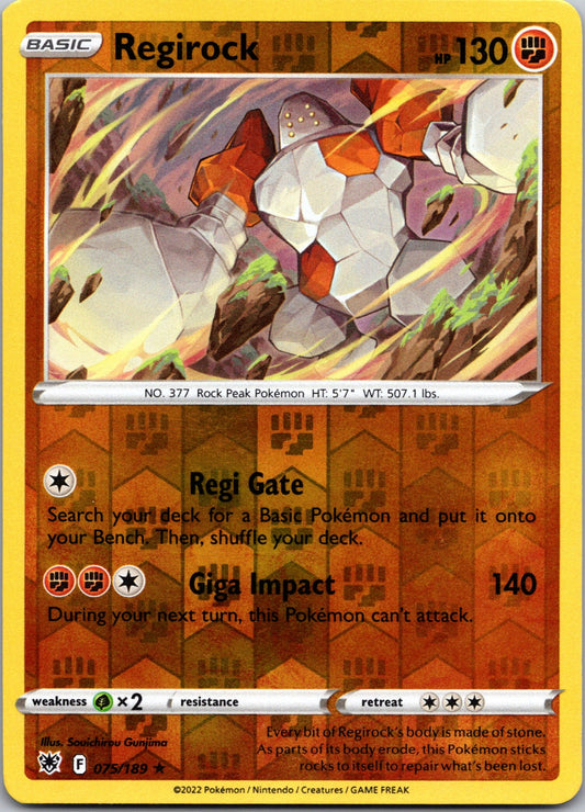 Regirock | 075/189 | SWSH10: Astral Radiance | Reverse Holofoil