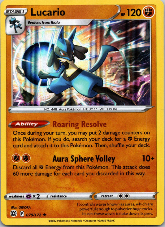 Lucario | 079/172 | SWSH09: Brilliant Stars | Holofoil