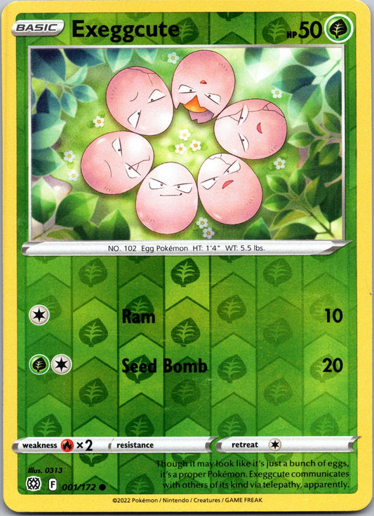 Exeggcute | 001/172 | SWSH09: Brilliant Stars | Reverse Holofoil