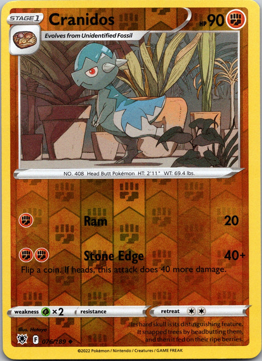 Cranidos | 076/189 | SWSH10: Astral Radiance | Reverse Holofoil