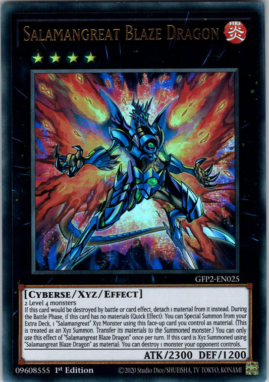 Salamangreat Blaze Dragon 1st Edition Ultra Rare Ghosts From the Past: The 2nd Haunting GFP2-EN025 NM