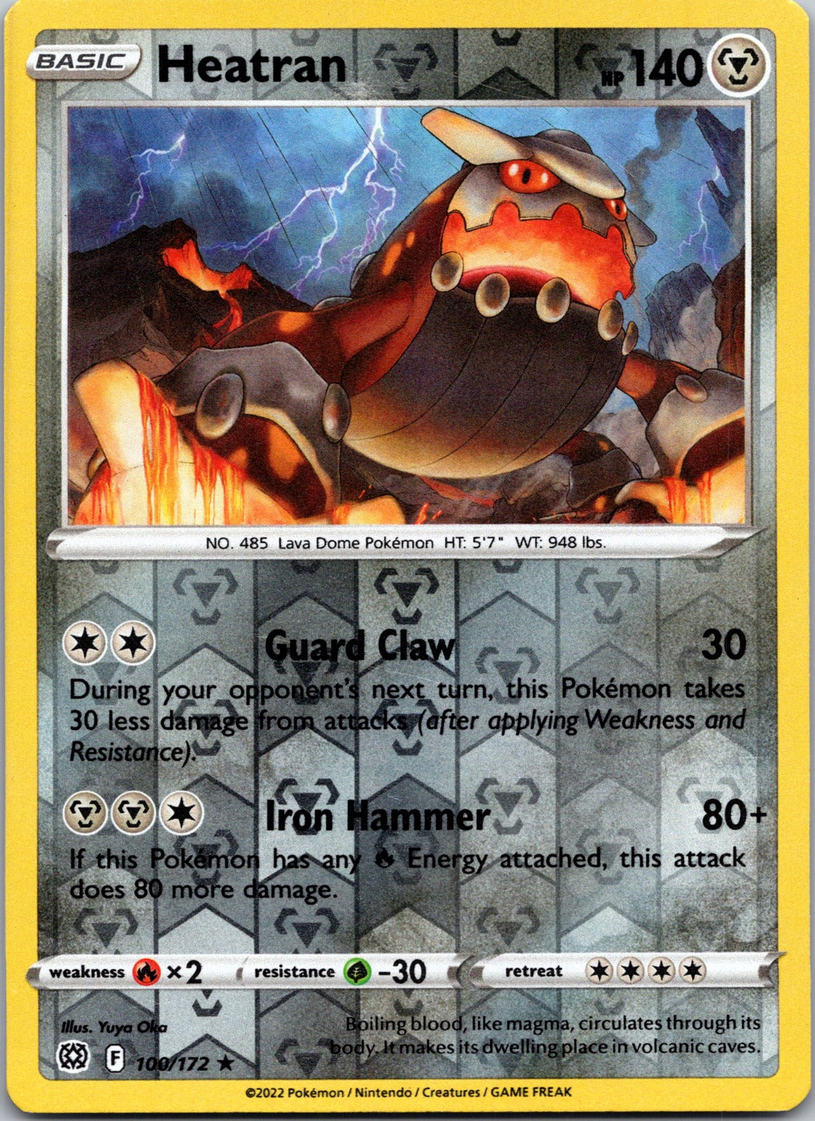 Heatran | 100/172 | SWSH09: Brilliant Stars | Reverse Holofoil