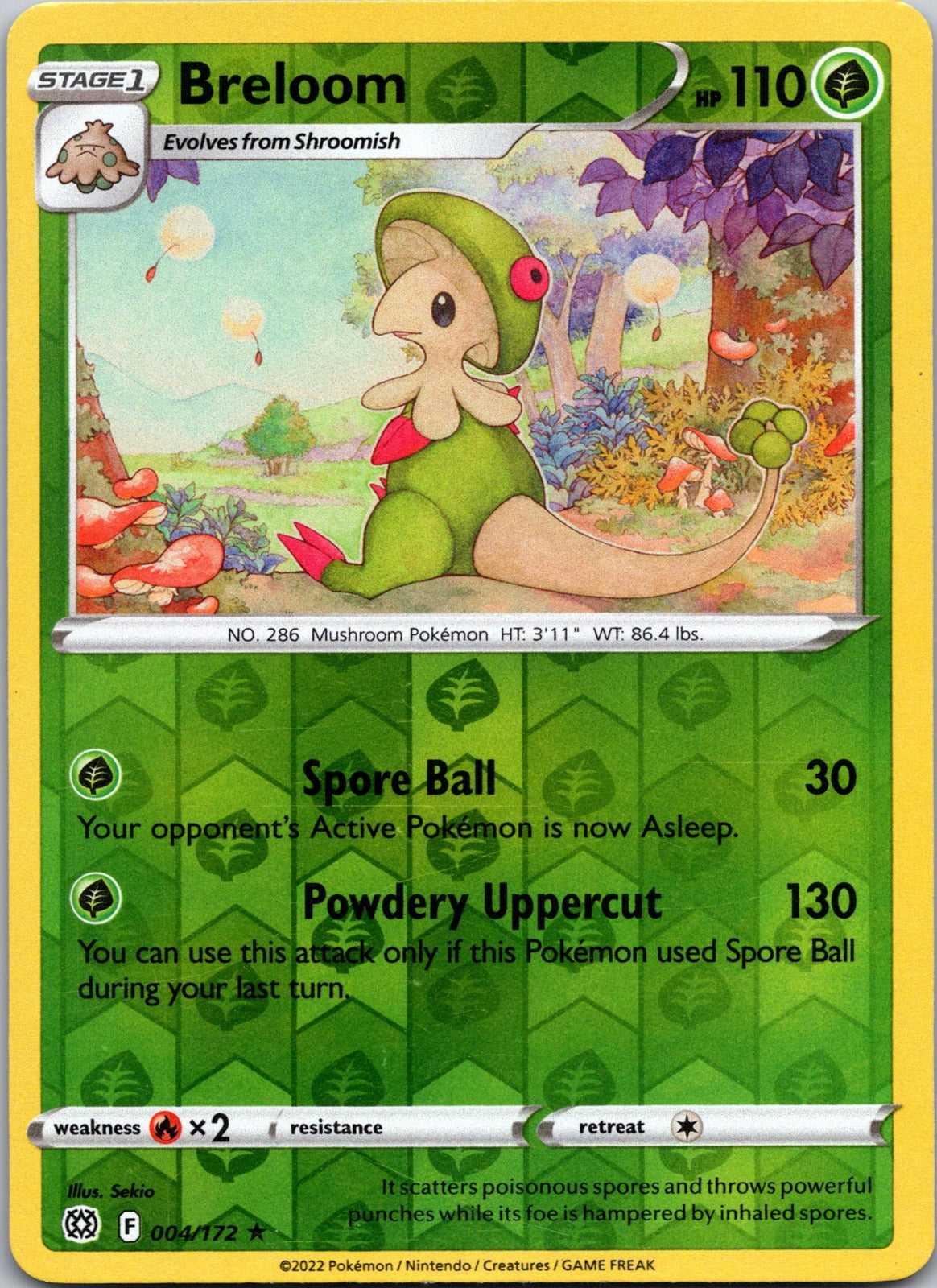Breloom | 004/172 | SWSH09: Brilliant Stars | Reverse Holofoil