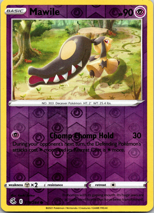 Mawile | 119/264 | SWSH08: Fusion Strike | Reverse Holofoil