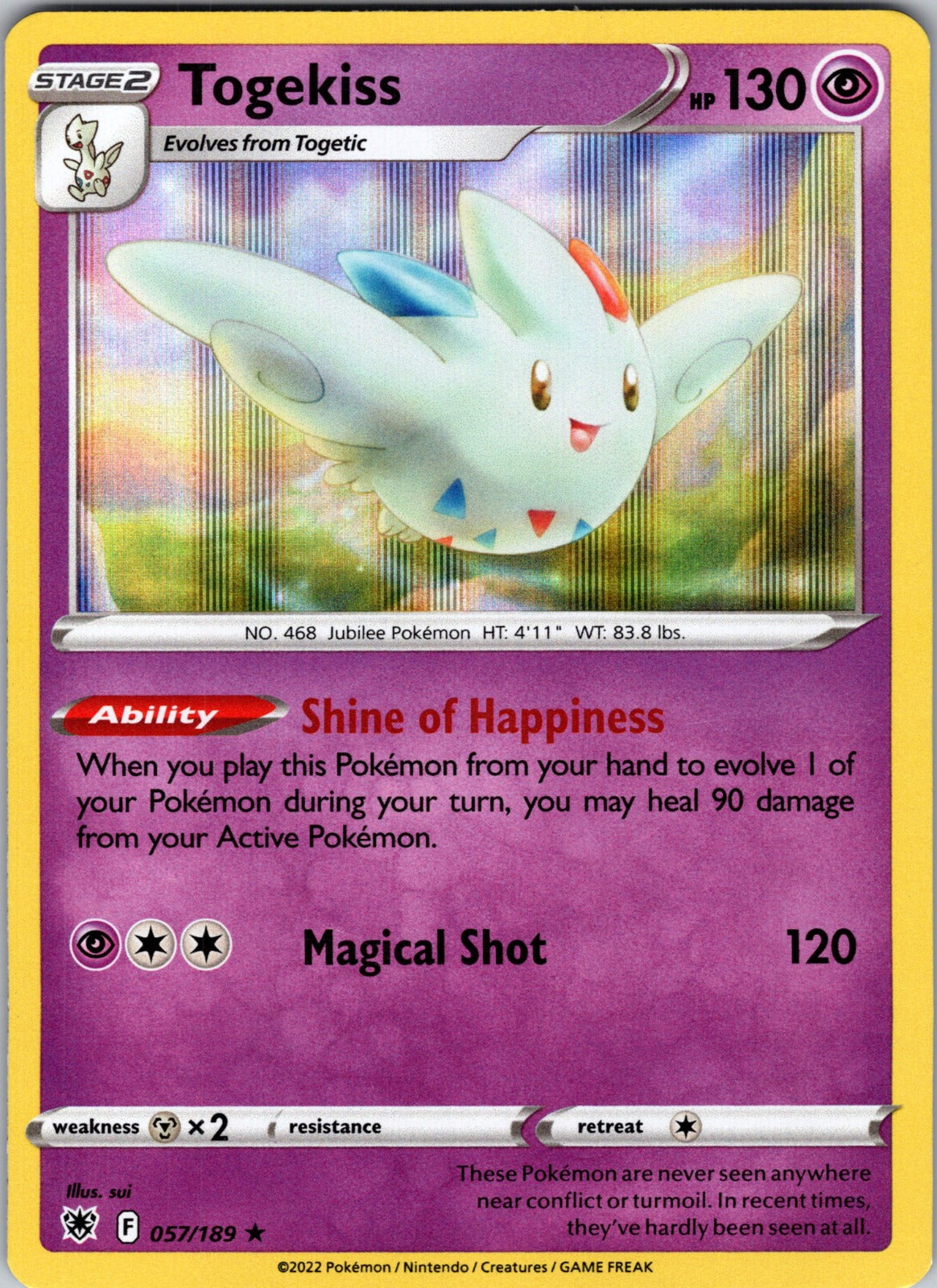 Togekiss | 057/189 | SWSH10: Astral Radiance | Holofoil