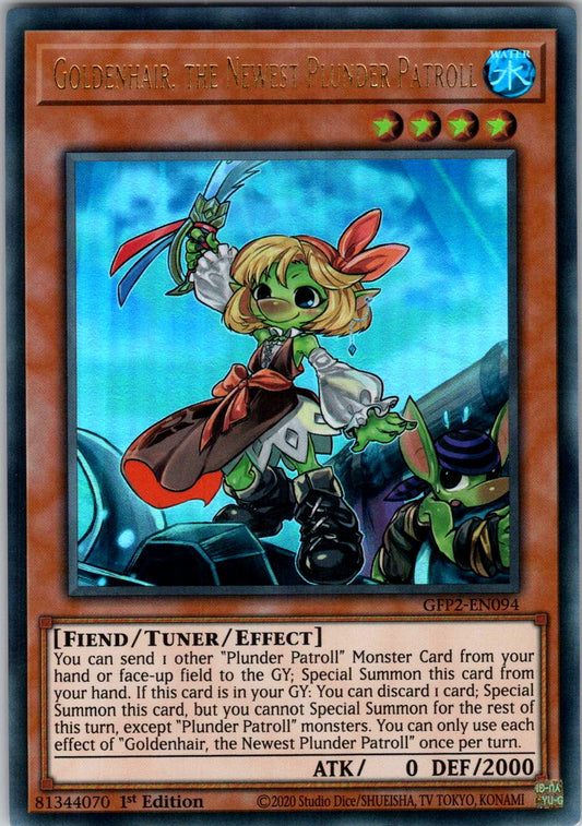 Goldenhair, the Newest Plunder Patroll 1st Edition Ultra Rare Ghosts From the Past: The 2nd Haunting GFP2-EN094 NM