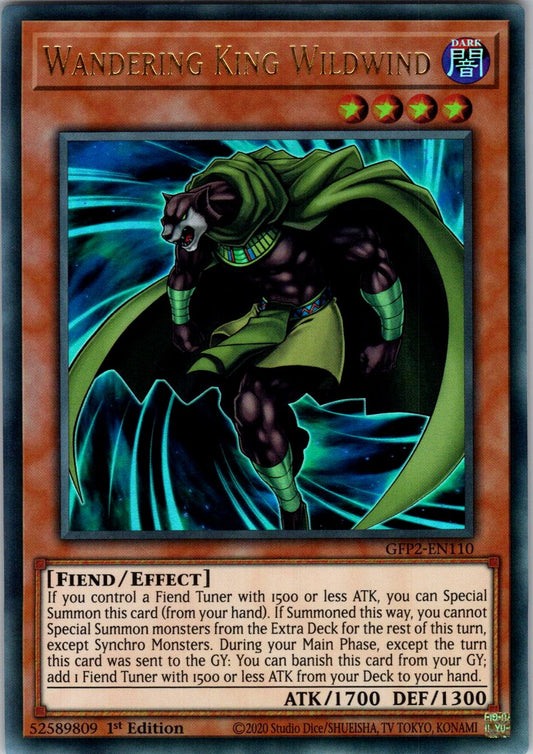 Wandering King Wildwind 1st Edition Ultra Rare Ghosts From the Past: The 2nd Haunting GFP2-EN110 NM