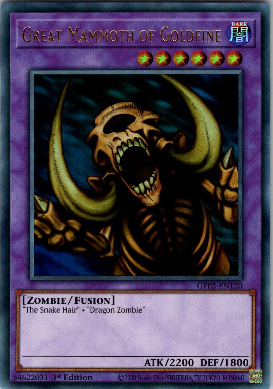 Great Mammoth of Goldfine 1st Edition Ultra Rare Ghosts From the Past: The 2nd Haunting GFP2-EN120 NM