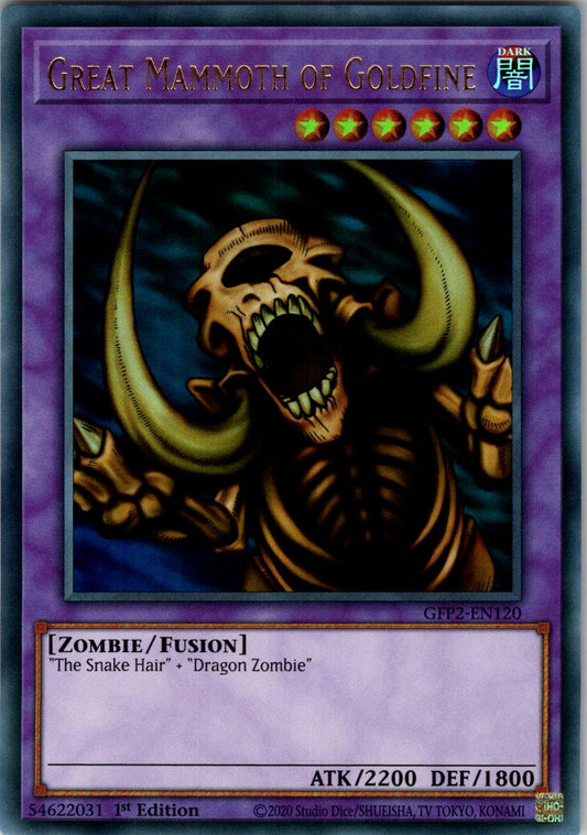 Great Mammoth of Goldfine 1st Edition Ultra Rare Ghosts From the Past: The 2nd Haunting GFP2-EN120 NM