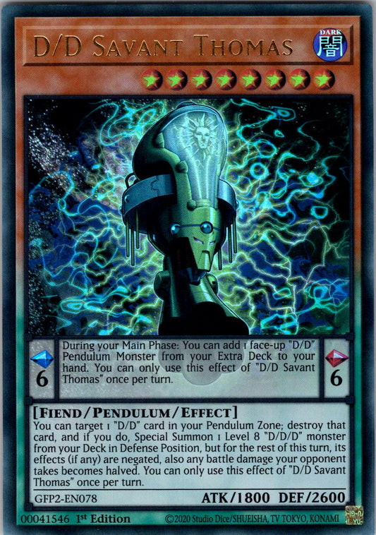 D/D Savant Thomas 1st Edition Ultra Rare Ghosts From the Past: The 2nd Haunting GFP2-EN078 NM