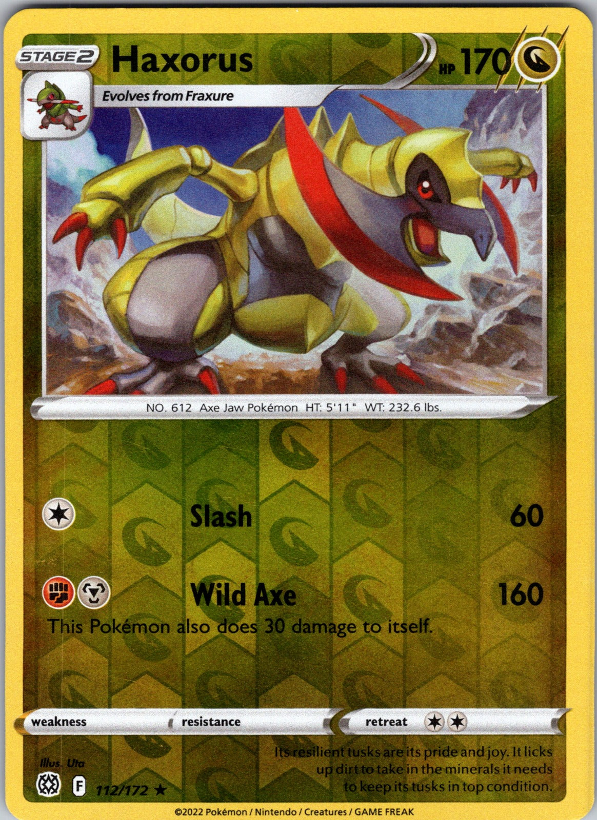 Haxorus | 112/172 | SWSH09: Brilliant Stars | Reverse Holofoil