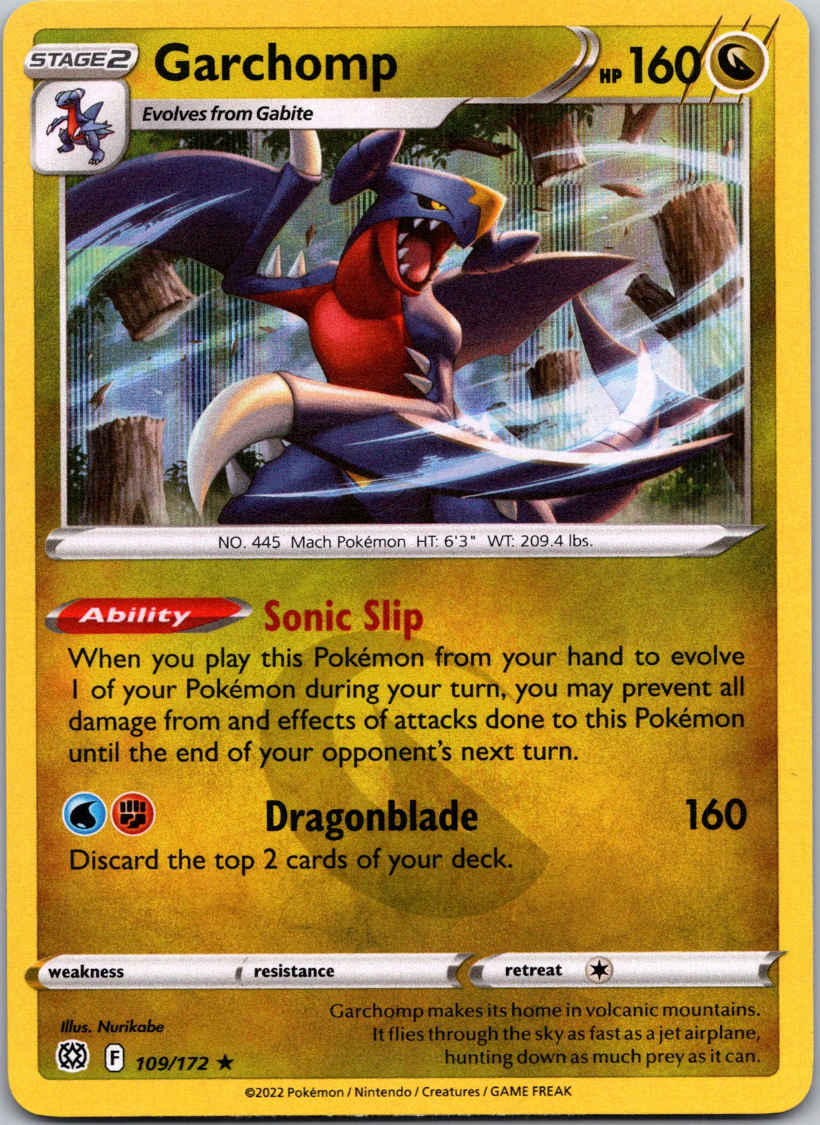 Garchomp | 109/172 | SWSH09: Brilliant Stars | Holofoil