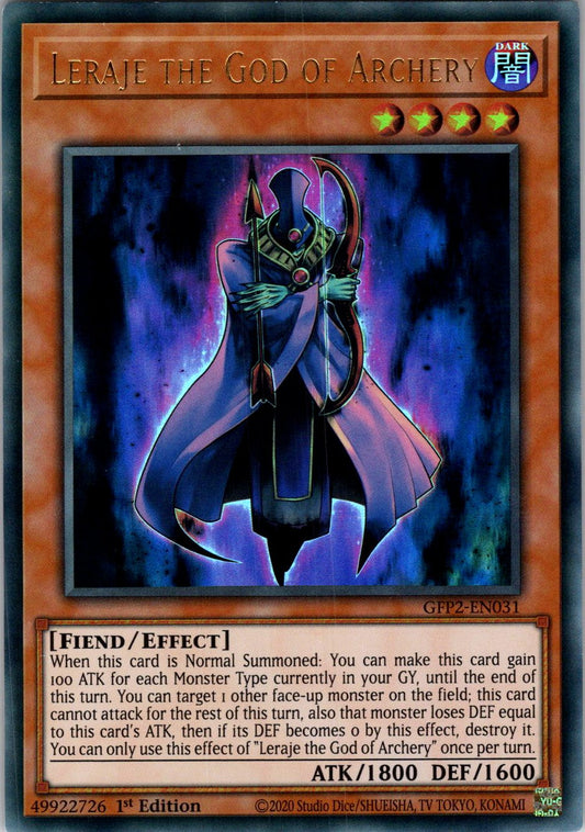 Leraje the God of Archery 1st Edition Ultra Rare Ghosts From the Past: The 2nd Haunting GFP2-EN031 NM
