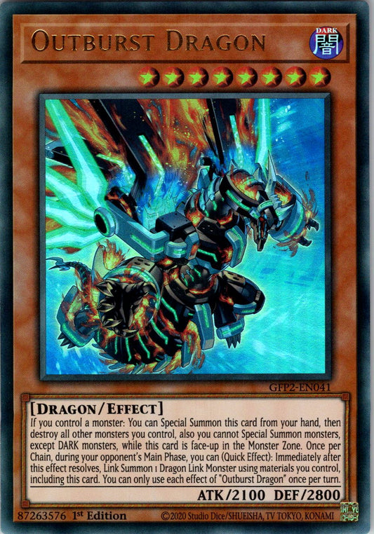 Outburst Dragon 1st Edition Ultra Rare Ghosts From the Past: The 2nd Haunting GFP2-EN041 NM