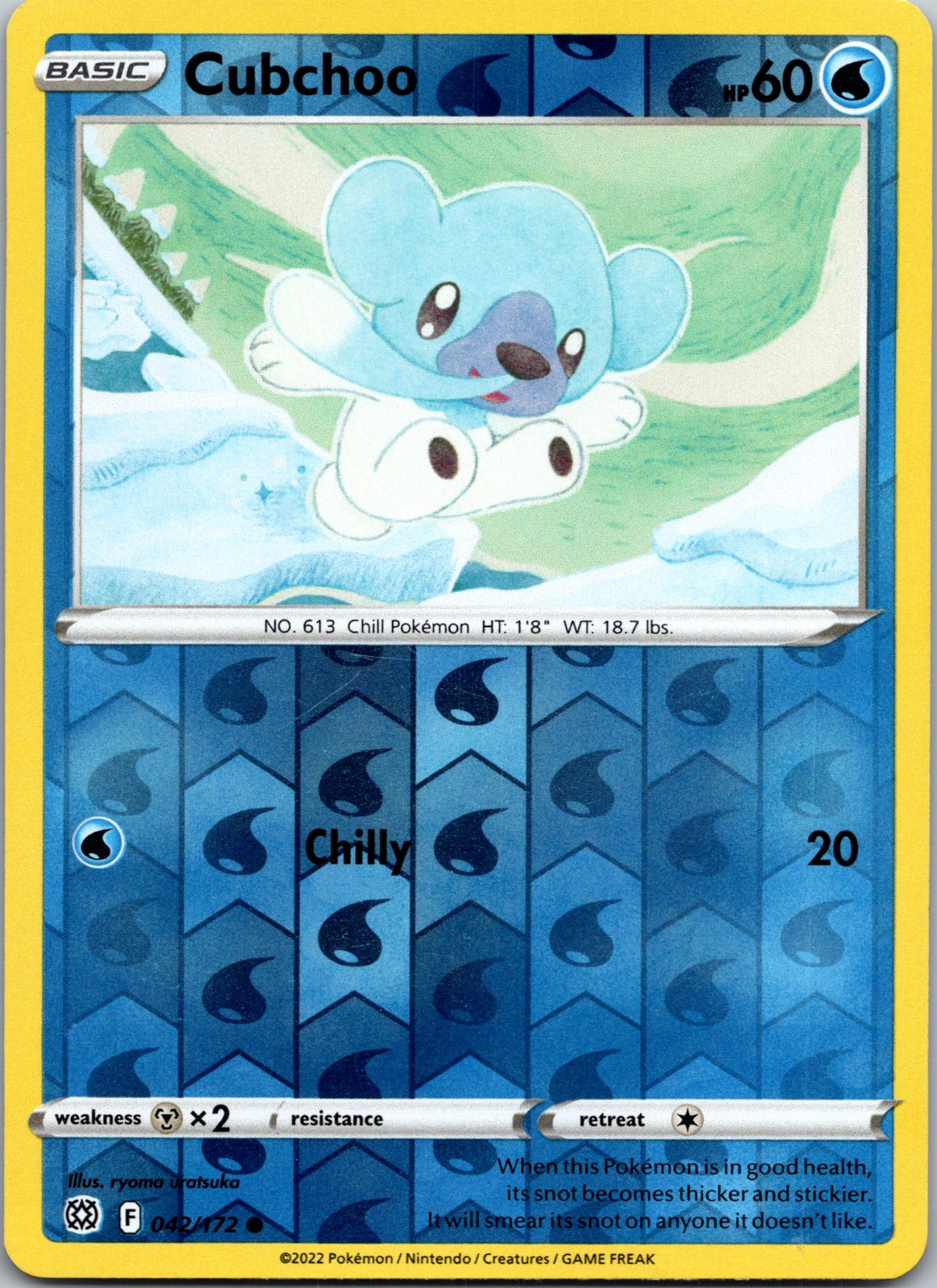 Cubchoo | 042/172 | SWSH09: Brilliant Stars | Reverse Holofoil