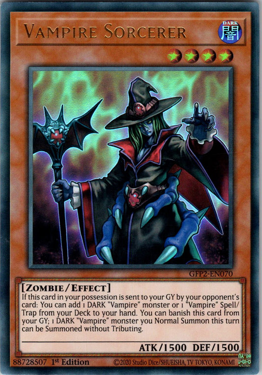 Vampire Sorcerer 1st Edition Ultra Rare Ghosts From the Past: The 2nd Haunting GFP2-EN070 NM