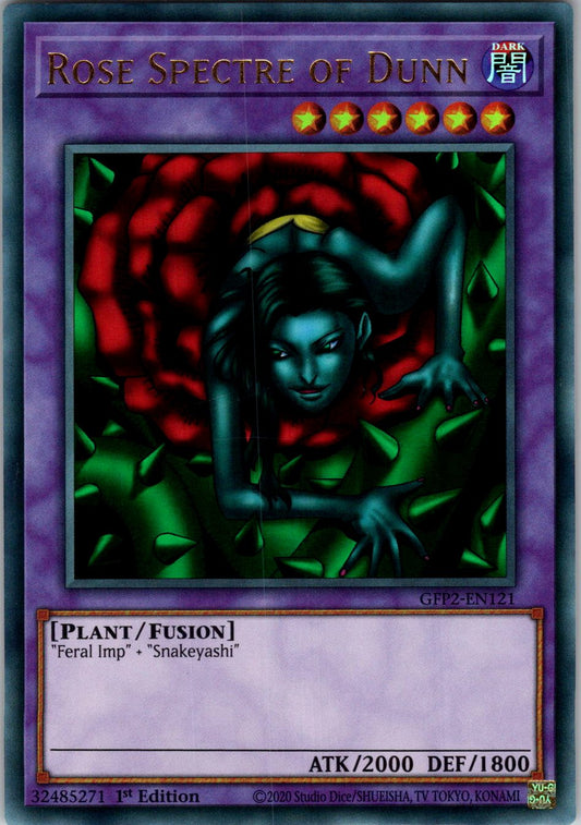 Rose Spectre of Dunn 1st Edition Ultra Rare Ghosts From the Past: The 2nd Haunting GFP2-EN121 NM