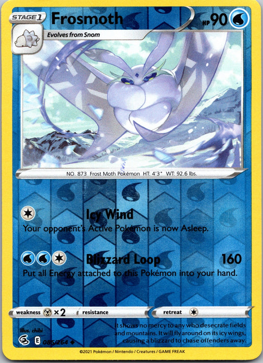 Frosmoth | 085/264 | SWSH08: Fusion Strike | Reverse Holofoil