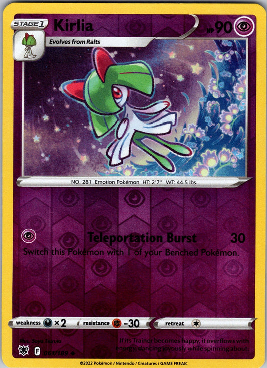 Kirlia | 061/189 | SWSH10: Astral Radiance | Reverse Holofoil