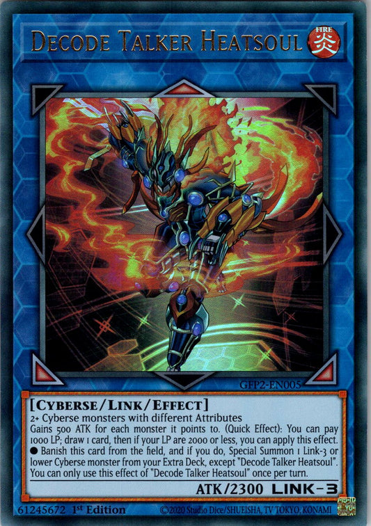 Decode Talker Heatsoul 1st Edition Ultra Rare Ghosts From the Past: The 2nd Haunting GFP2-EN005 NM