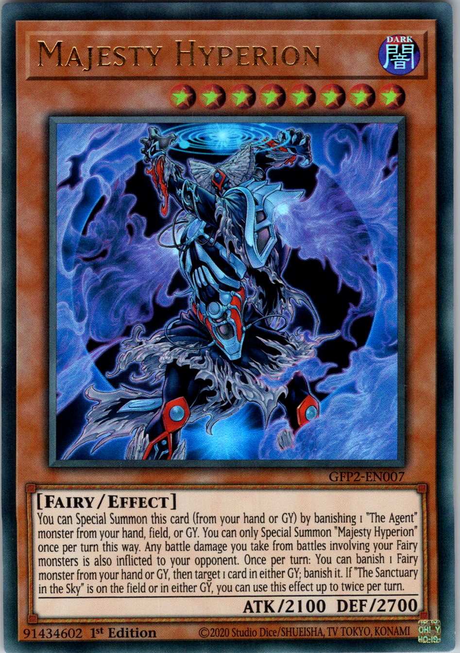 Majesty Hyperion 1st Edition Ultra Rare Ghosts From the Past: The 2nd Haunting GFP2-EN007 NM