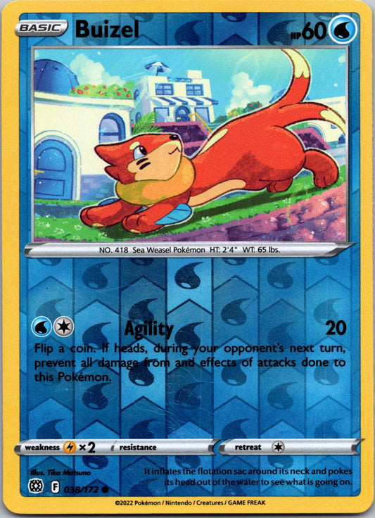 Buizel | 038/172 | SWSH09: Brilliant Stars | Reverse Holofoil