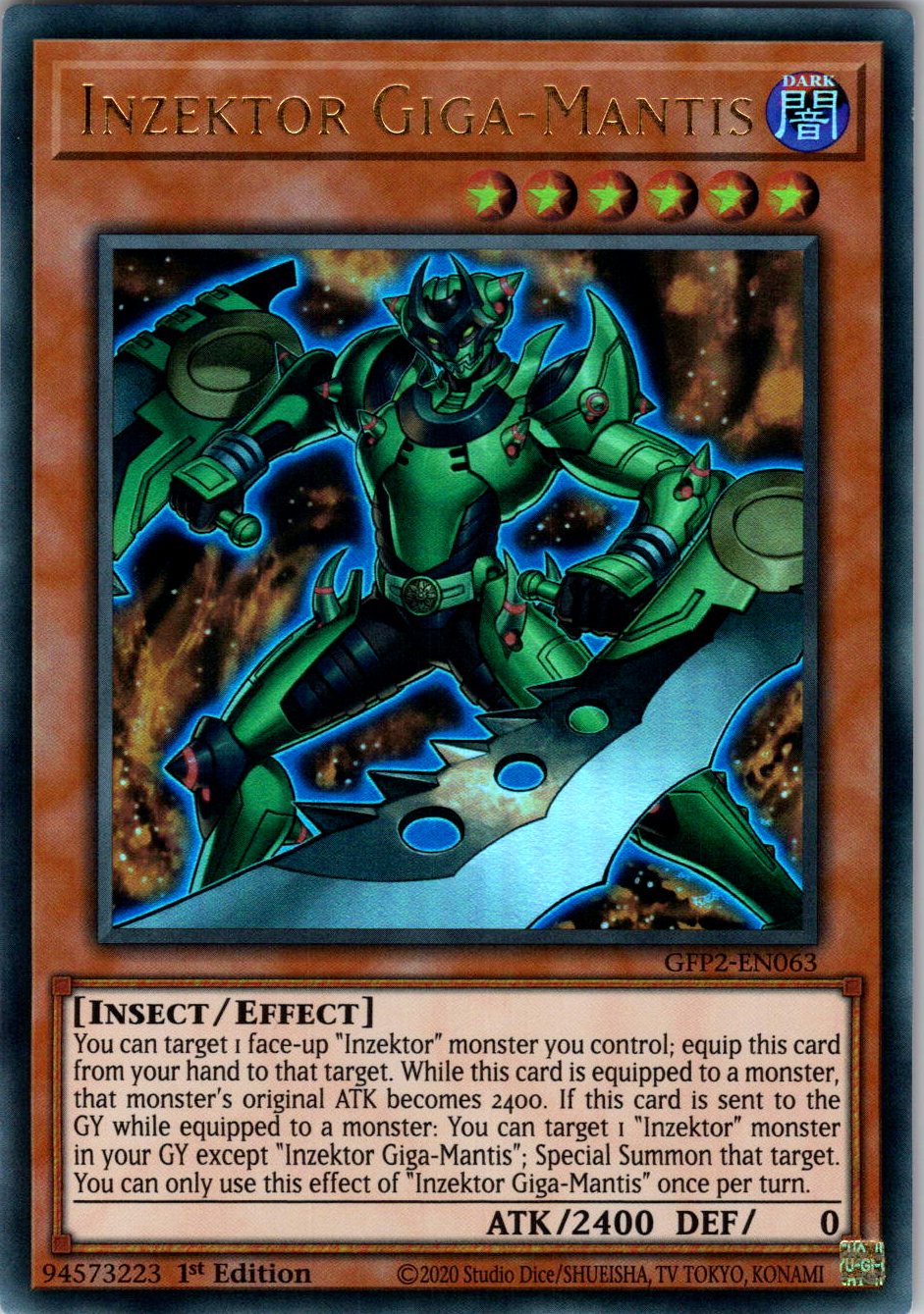 Inzektor Giga-Mantis 1st Edition Ultra Rare Ghosts From the Past: The 2nd Haunting GFP2-EN063 NM