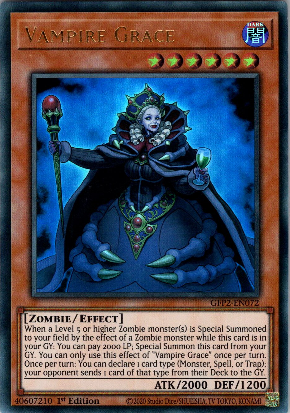 Vampire Grace 1st Edition Ultra Rare Ghosts From the Past: The 2nd Haunting GFP2-EN072 NM
