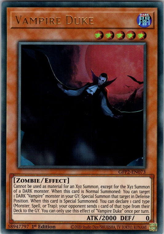 Vampire Duke 1st Edition Ultra Rare Ghosts From the Past: The 2nd Haunting GFP2-EN073 NM