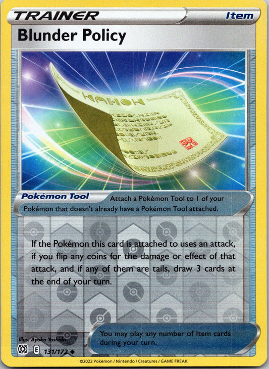 Blunder Policy | 131/172 | SWSH09: Brilliant Stars | Reverse Holofoil