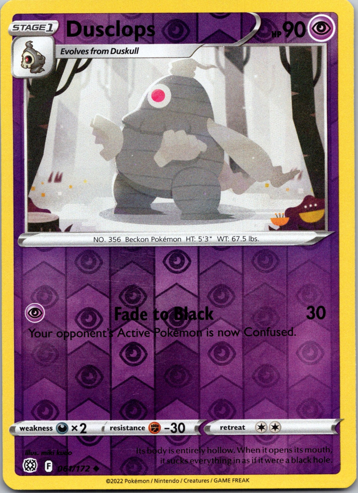 Dusclops | 061/172 | SWSH09: Brilliant Stars | Reverse Holofoil