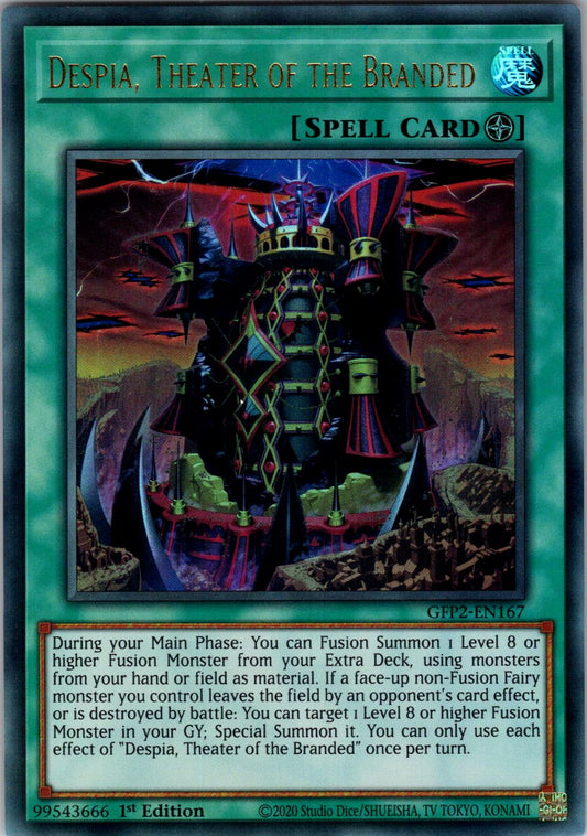 Despia, Theater of the Branded 1st Edition Ultra Rare Ghosts From the Past: The 2nd Haunting GFP2-EN167 NM