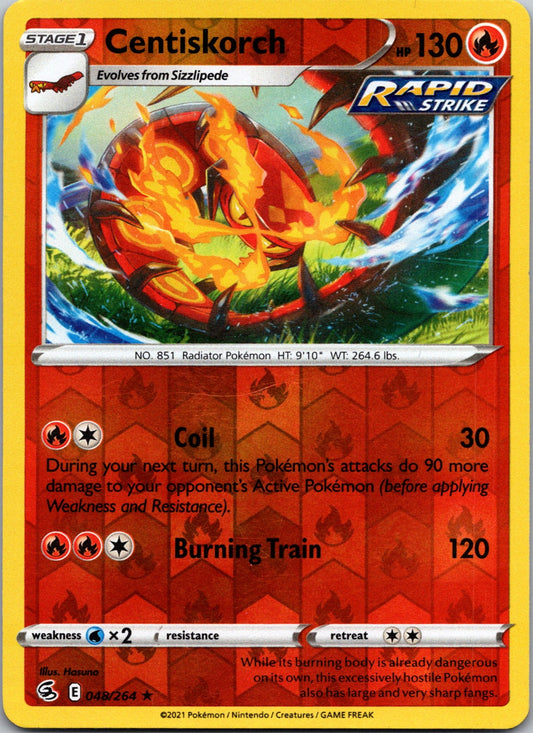 Centiskorch (48) | 048/264 | SWSH08: Fusion Strike | Reverse Holofoil